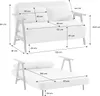 sweeek - 2-Sitzer Schlafsofa aus nussbaumfarbenem Heveaholz Produktbild-Vorschau 6