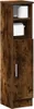 A tall, narrow bathroom cabinet with a rustic wood finish. Anteprima dell’immagine prodotto