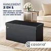 CASARIA® Banc de rangement noir 80 x 40 x 40 cm Siège Voir les images du produit 2