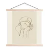 MuchoWow® Textilposter Frau - Linienkunst - Zitate - Text Produktbild-Vorschau 1