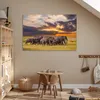 MuchoWow® Poster Elefant - Tiere - Gras - Sonnenuntergang - Produktbild-Vorschau 6