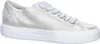 A side view of a gold metallic sneaker with white laces and a white sole. Produktbild-Vorschau