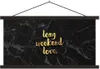 MuchoWow® Textilposter Zitate - Liebe - Gold - Marmor 60x30 Produktbild-Vorschau 1