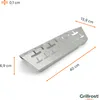A metal grill accessory with dimensions indicated by orange lines and text. Podgląd zdjęcia produktu