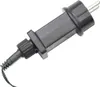 A close-up studio shot of a black electrical plug with a wire attached. Náhľad obrázku produktu