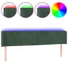 LED Kopfteil Dunkelgrün 183x16x78/88 cm Samt Produktbild-Vorschau 1