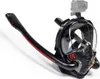 A black full-face snorkel mask with a GoPro camera mount on top, shown against a white background. Podgląd zdjęcia produktu