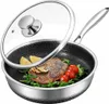 Bratpfanne 28 cm mit Glasdeckel – Edelstahl, Induktion Produktbild-Vorschau 2