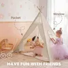 Tipi Zelt für Kinder Spielzelt mit Fenster Kinderzimmer Produktbild-Vorschau 12