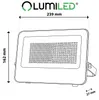 LUMILED LED Strahler Außen 100W 11000lm CCT 3000K 4000K Produktbild-Vorschau 7