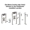 HOROW 82 cm predstenový prvok pre WC WC, skrytý splachovací Náhľad obrázku produktu 6
