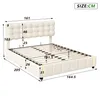 ProximaX Beiges Samt - Polsterbett 160x200 cm mit LED - Produktbild-Vorschau 4