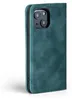 A teal flip cover phone case for an Apple iPhone 13 is shown against a white background. Produktbild-Vorschau