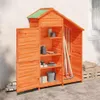 vidaXL Geräteschuppen Braun 120x53,5x170 cm Massivholz Produktbild-Vorschau 2