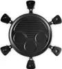 A top-down view of a black raclette grill on a white background. Anteprima dell’immagine prodotto