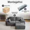 Sofa 2-Sitzer Sofa ohne Montage, Cordstoff, ergonomisch & Produktbild-Vorschau 5