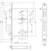 Panik-Einsteckschloss 1201 Fkt.E rd 24/65/72/9mm DIN R Produktbild-Vorschau 5