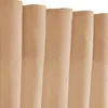 A close-up view of several beige curtains hanging vertically. Produktbild-Vorschau