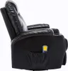 masážne hojdacie kreslo vidaXL Black Imitation Leather Náhľad obrázku produktu 5