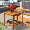CASARIA® Beistelltisch Holz wetterfest FSC® zertifiziert 2 Produktbild-Vorschau 3
