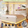 Lit rembourré hydraulique Flieks 140 x 200 cm avec LED, lit Voir les images du produit 7