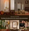 6er Set Echtwachs LED Stabkerzen 25 cm in Weiß, warmweiß Produktbild-Vorschau 9