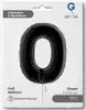 Riesenzahl Folienballon 40"/102cm | Schwarz Zahl: 0 Produktbild-Vorschau 2