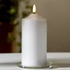 LED Stumpenkerze Flamme - Echtwachs - warmweiße 3D Flamme - Produktbild-Vorschau 3