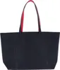 A dark blue tote bag with red handles against a white background. Anteprima dell’immagine prodotto