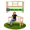 Dřevěná lavička KADAX s opěradlem 119 cm na terasu a Náhled obrázku produktu 1