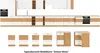 Hängeschrank 60 cm Eiche Artisan + Weiß Hochglanz Produktbild-Vorschau 4