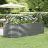 vidaXL Hochbeet Verzinkter Stahl 249x100x68 cm Grau Produktbild-Vorschau 2