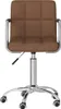 vidaXL Kancelárska stolička Swivel Brown Fabric Náhľad obrázku produktu 3