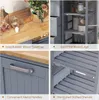 A collage of four close-up images showcasing different features of a kitchen cart. Podgląd zdjęcia produktu