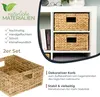 Aufbewahrungskorb geflochten aus Wasserhyazinthe Seegras 2er Set passend für Kallax HMF 37243-S2 30 x 34 x 15 cm Produktbild-Vorschau