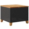 vidaXL Stolik ogrodowy czarny 45x45x37 cm polirattan drewno Podgląd zdjęcia produktu 7
