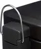 A close-up shot of a black trash can lid with a silver handle. Náhled obrázku produktu