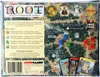 The back of the Root board game box, showing game components, awards, and descriptive text. Náhled obrázku produktu