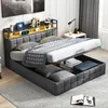 UnboxG Doppelbett 160 x 200 cm mit LED-Beleuchtung, USB & Produktbild-Vorschau 9