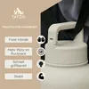 Auslaufschutz durch Verriegelung, integrierter Filter und einfache Einhandbedienung per Knopfdruck. Produktbild-Vorschau