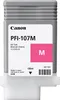 A studio shot of a Canon PFI-107M magenta ink cartridge. Náhled obrázku produktu