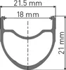 Laufrad PR 1400 Dicut Oxic Clincher 21 mm - VR Produktbild-Vorschau