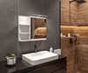 Spiegelschrank 60x50 Weiß, Badezimmerschrank mit Ablagen, Produktbild-Vorschau 2