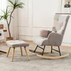 Kolorowe bujaki z podnóżkiem, wysokość 93 cm; fotel Podgląd zdjęcia produktu 8