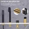 Homelody Badewannenarmatur 4 Loch Schwarz, Badewanne Produktbild-Vorschau 10