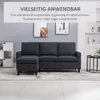 HOMCOM Ecksofa Couchgarnitur mit wendbarer Chaiselongue Produktbild-Vorschau 6