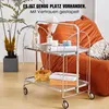 Edelstahl Servierwagen 2 Ebenen 68×40×80 cm – Rollwagen Produktbild-Vorschau 11