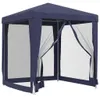 vidaXL Tenda da festa con 4 pareti laterali in rete blu 2x2 Anteprima dell’immagine prodotto 1