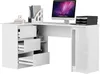 Bureau d'angle 155 cm Blanc Brillant avec Rangement et 3 Voir les images du produit 2
