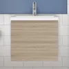 Waschtisch mit Unterschrank 60cm Alast Badmöbel Set Eiche Produktbild-Vorschau 1
